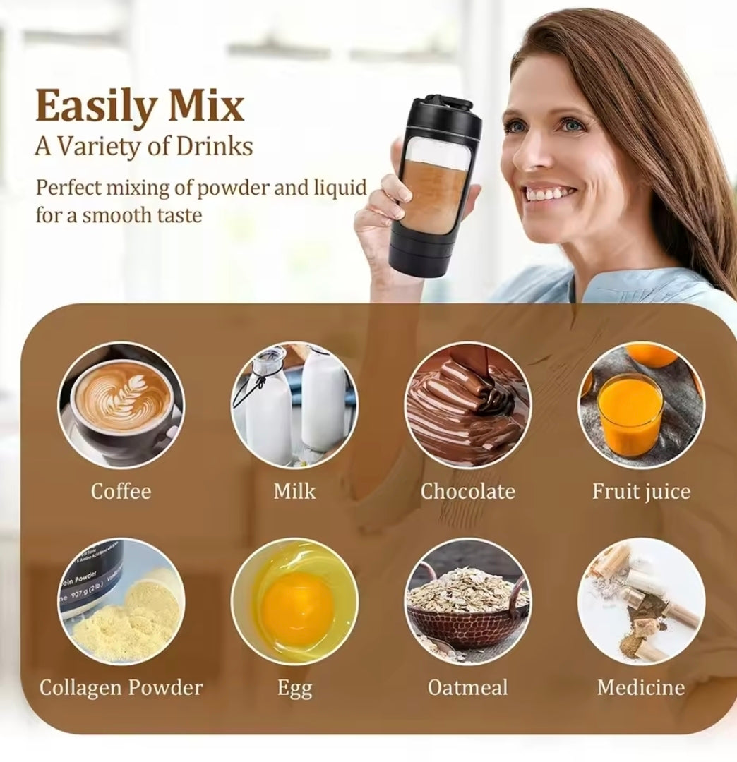 650ml Electric Shaker Bottle Portable Protein Shaker Automatic Stirring Blender Multipurpose Juice Mixer Cups Fitness Work