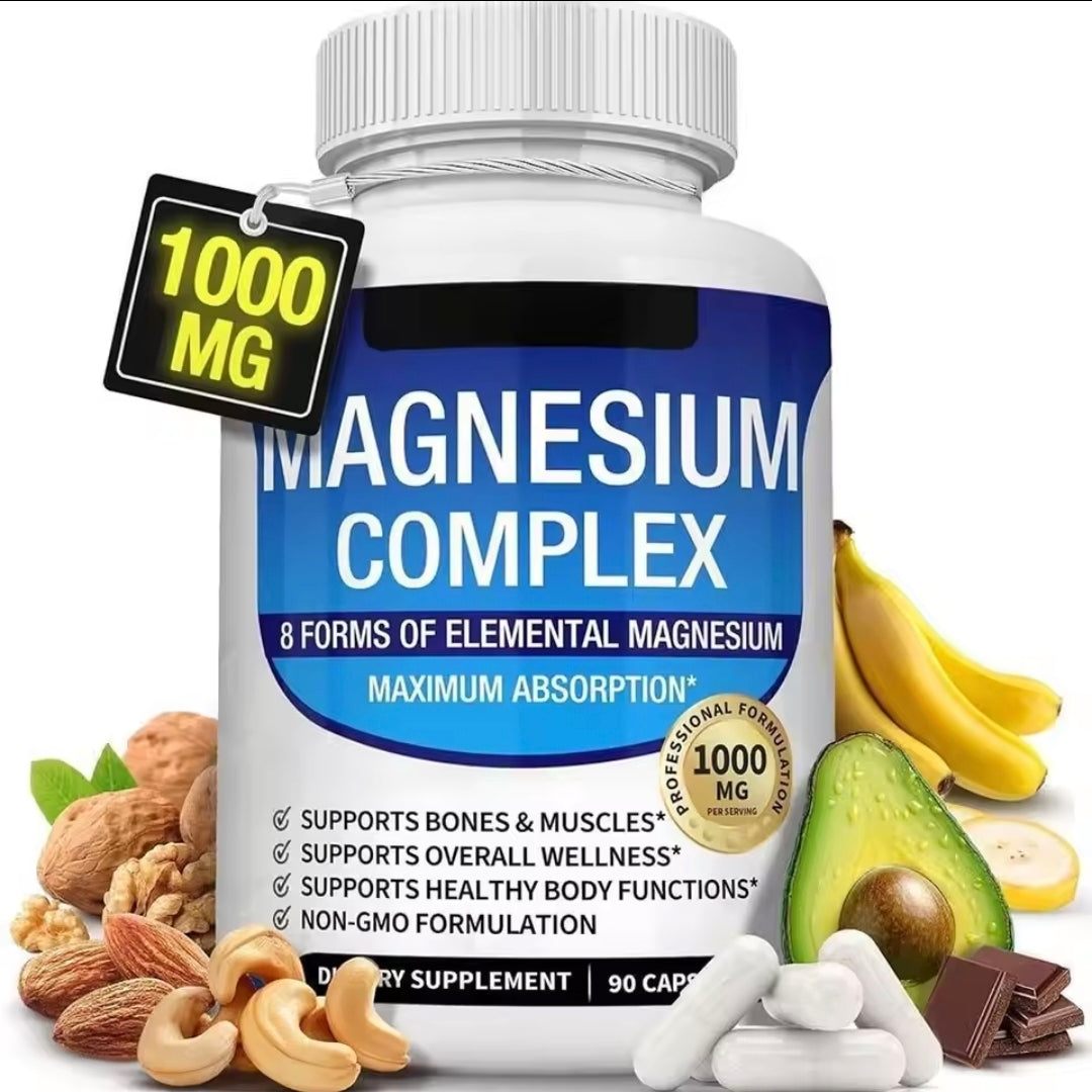 Magnesium Complex Capsules - Bone, Muscle & Heart Health Supplement, Sleep Support, Muscle Relaxation, Stress & Anxiety Relief