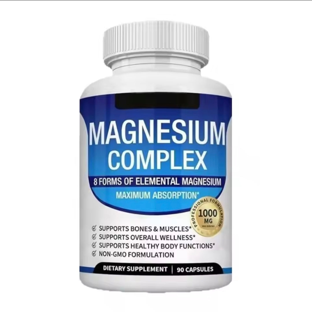 Magnesium Complex Capsules - Bone, Muscle & Heart Health Supplement, Sleep Support, Muscle Relaxation, Stress & Anxiety Relief