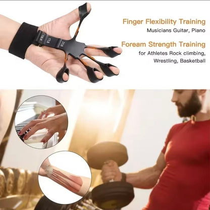 Hand Grip Strengthener Physical Tools Guitar Finger Trainer Training and Exercise Gym 6th Level Resistance Gripster Expander