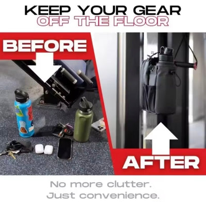 Magnetic Gym Bag Large Capacity Magnetic Carrier Bag With Phone Pocket Portable Gym Water Bottle Pouch Gym Accessories Organizer