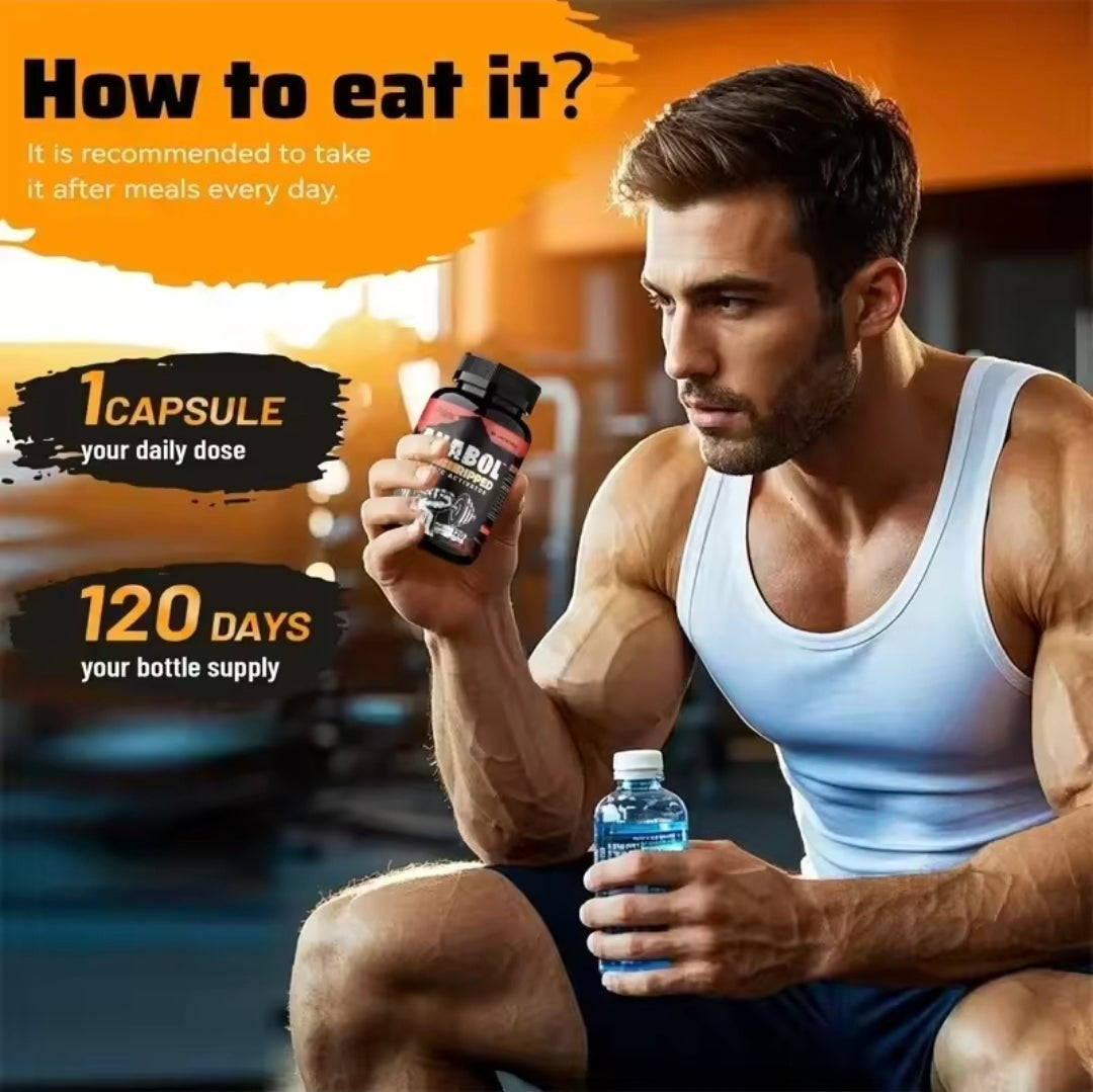 Anabol Ripped Anabolic Muscle Builder Capsules - Supports Muscle Recovery and Growth, Promoting Muscle Protein Synthesis