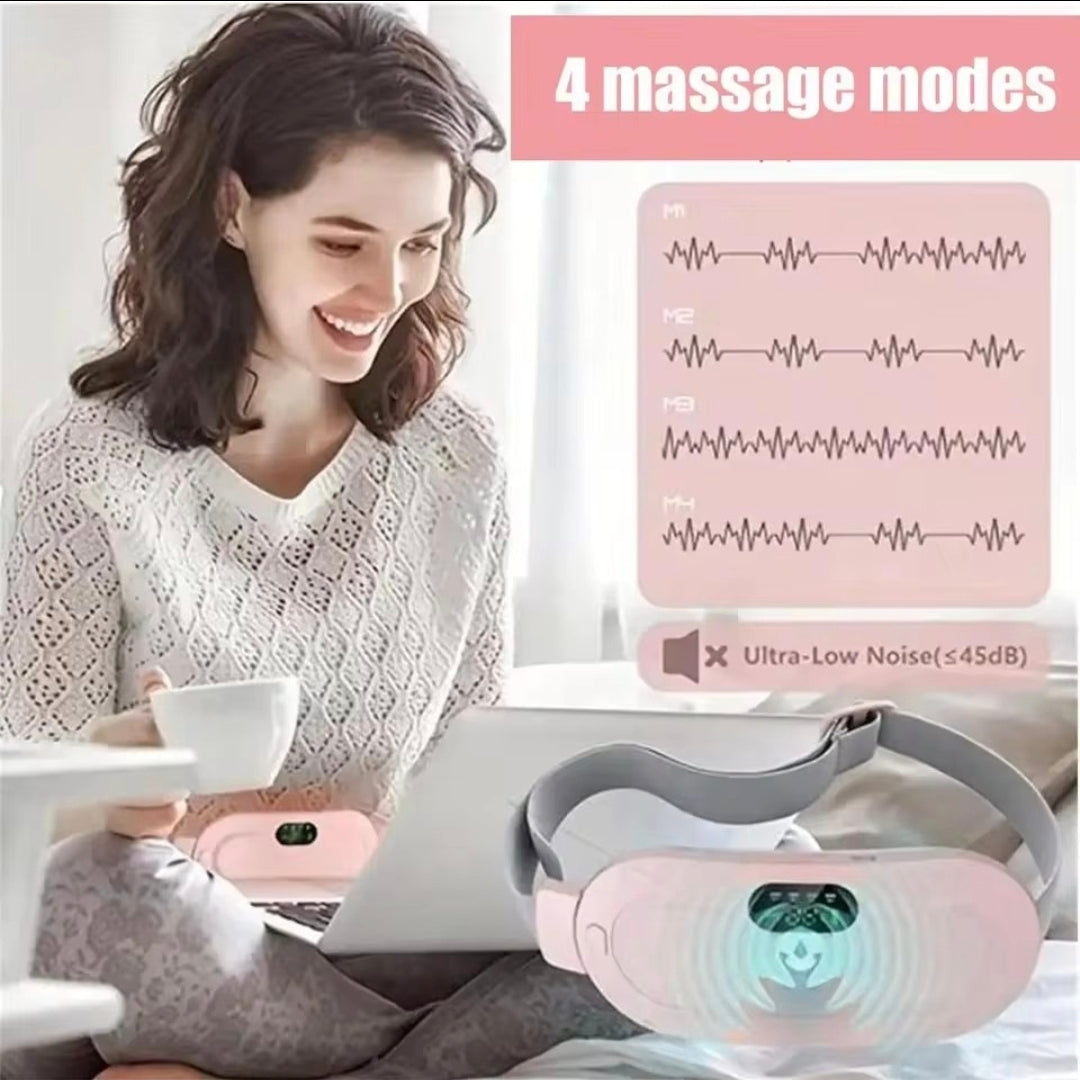 Electric Period Cramp Massager Vibrating Heating Belt for Menstrual Waist Stomach Abdominal Warm Palace Belt