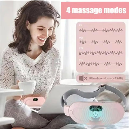 Electric Period Cramp Massager Vibrating Heating Belt for Menstrual Waist Stomach Abdominal Warm Palace Belt