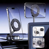 Strong Magnetic Car Phone Holder Foldable Design 360° Adjustable Vacuum Mount for Car/Desk/ Bathroom/Universal Use
