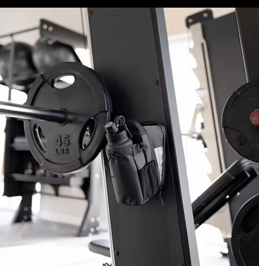 Magnetic Gym Bag Large Capacity Magnetic Carrier Bag With Phone Pocket Portable Gym Water Bottle Pouch Gym Accessories Organizer