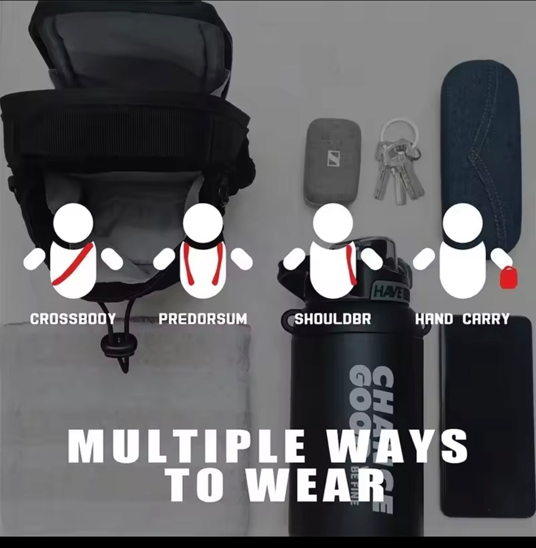 Magnetic Gym Bag Large Capacity Magnetic Carrier Bag With Phone Pocket Portable Gym Water Bottle Pouch Gym Accessories Organizer