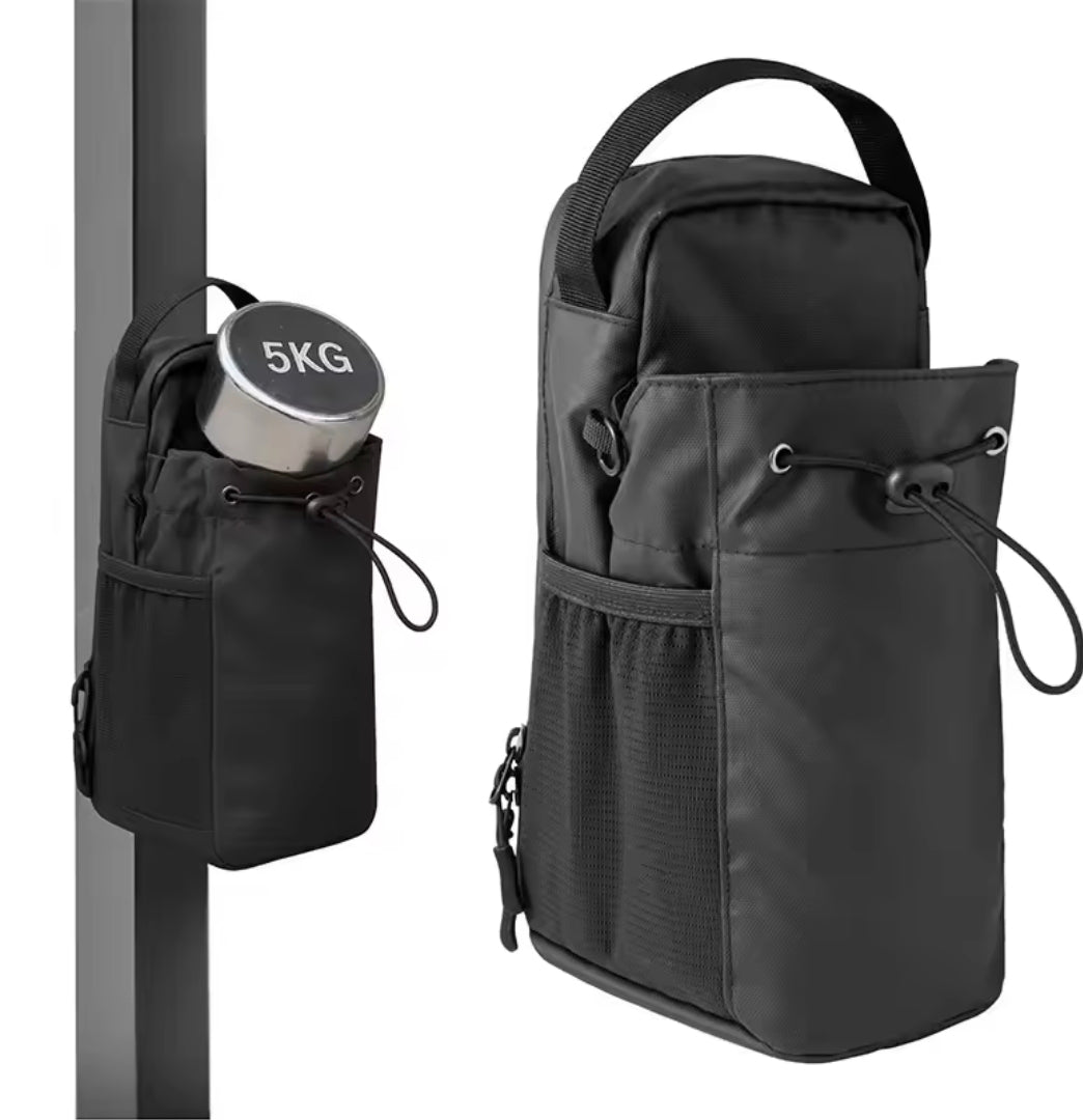 Magnetic Gym Bag Large Capacity Magnetic Carrier Bag With Phone Pocket Portable Gym Water Bottle Pouch Gym Accessories Organizer