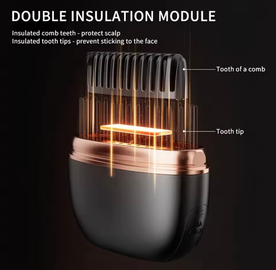 New Wireless Straightening Comb Portable USB Charging Hair Straightener Brush Heating Plates Comb for Smooth Styling Hair Styler