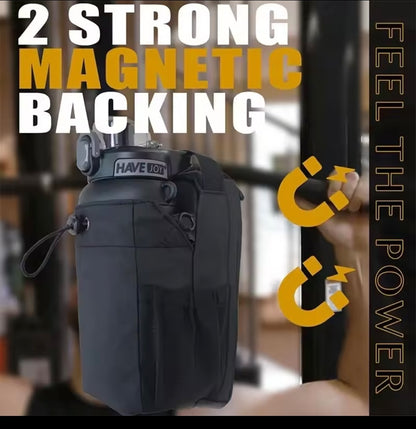 Magnetic Gym Bag Large Capacity Magnetic Carrier Bag With Phone Pocket Portable Gym Water Bottle Pouch Gym Accessories Organizer