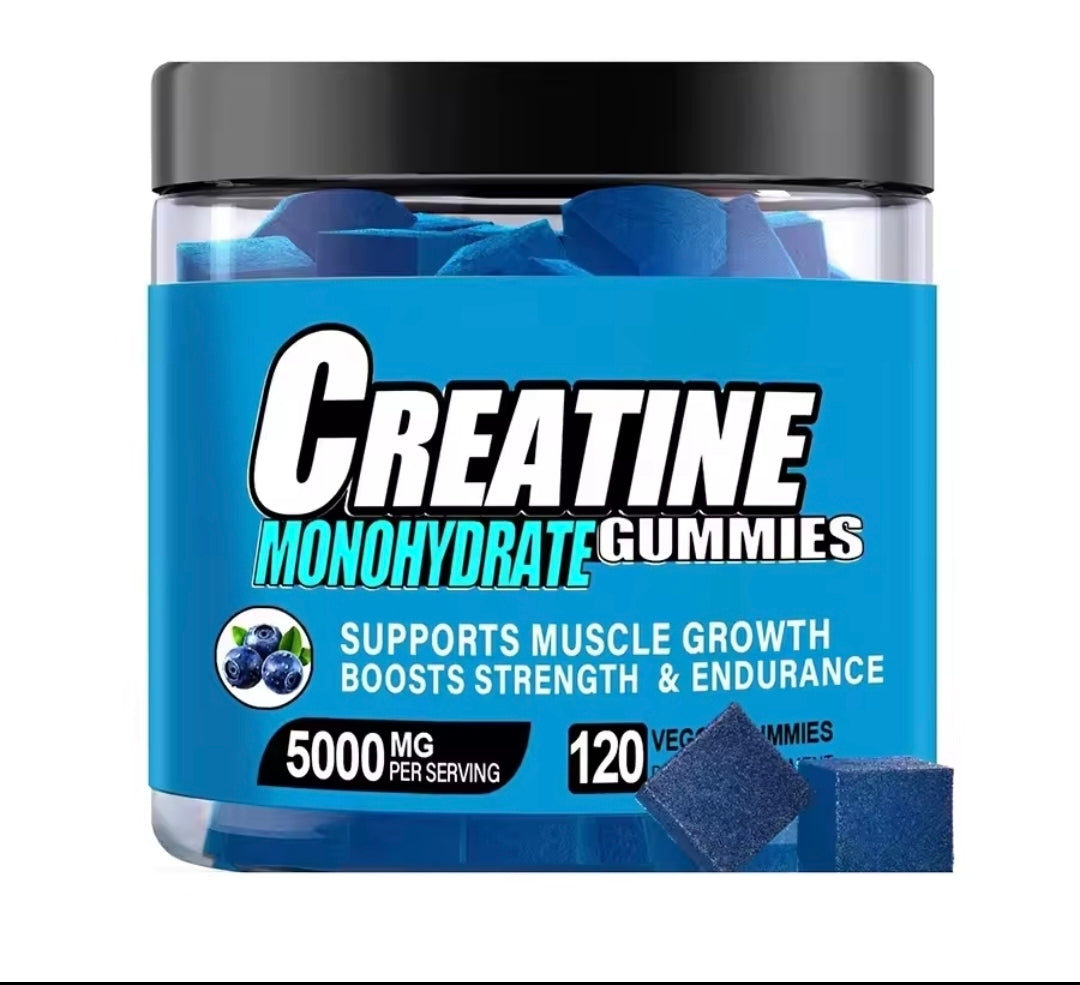 Creatine Monohydrate Gummies 500Omg for Men & Women, 120 CT Chewable for Muscle Support, Energy Boost